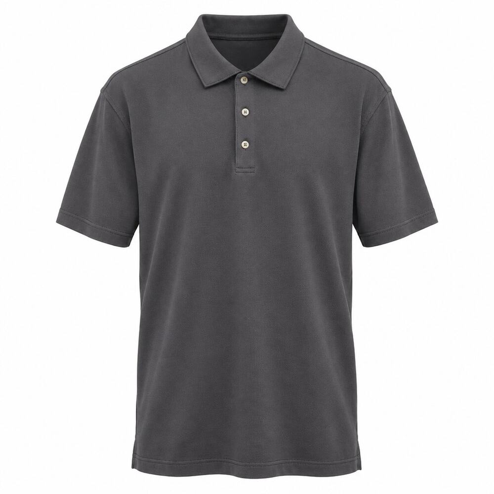 Peter Millar Crown Sport Solid Performance Jersey Polo Shirt Size Large Gray